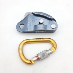 Petzl Grigri 1 Belay Device Gold Attache Carabiner 2 Mammut Slings Climbing Set
