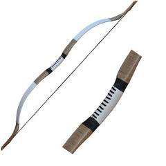 30-70 lbs Traditional Recurve Bow Longbow Wooden Mongolian Bow Archery Hunting