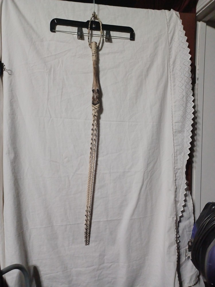 New Hand Made Horse Whip, Handle Made Of Deer. 34″ Long, High Quality Bull Whip.
