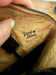 Tony Lama Women’s Black Leather Western Cowboy Boots Size 8.5 D Wide XT4008