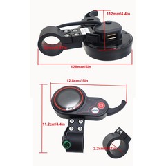 TF-100 5 PIN Electric Scooter Thumb Throttle Speedometer with LCD Display.