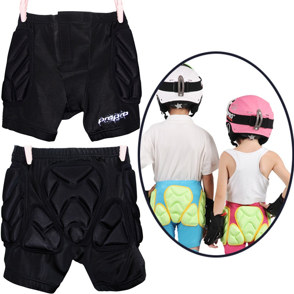 Kids Unisex Padded Snowboard Hip Protective Pants Winter Skiing Protector Shorts