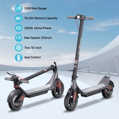 350W 10.2AH ELECTRIC SCOOTER FOR ADULT 30KM URBAN COMMUTER E SCOOTER 10″ TIRE
