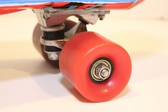 FRISKY Skateboard Mini Cruiser Penny Board Blue Multicolor Wheels
