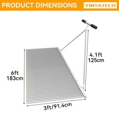 YINTATECH 3’x 6′ Heavy Duty Field Drag Mat for Baseball & Softball, Landscape…