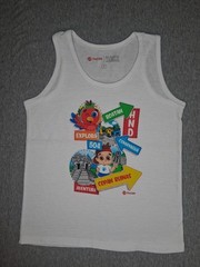 New Kid Pacer Unisex White Tank Graphic Print Honduras T-Shirt 18 Months Roatan