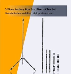 Archery Bow Stabilizer Set 4/5/10/12/28/30 inch 3K Carbon Fiber Extension Pole
