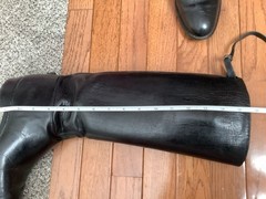 From Spain Equestrian RIDING BOOTS Black Leather Tall Sz Is Estimate 6.5-7