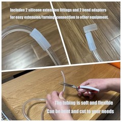 PVC Clear Vinyl Tubing,1/4″ID X 3/8″OD, With 2 Silicone Extension 10 Feet