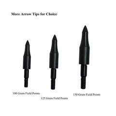 12pcs 150 Grain Field Points, 150gr Crossbow Arrow Tips for Bow and Arrow Tar…