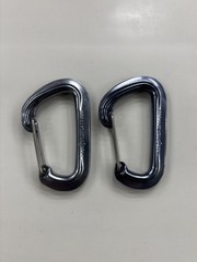 TWO PACK LOT NEW Black Diamond Neutrino Aluminum Wiregate Carabiner – Gray 24kN