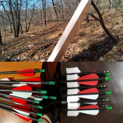 12PCS 28-inch Carbon Arrows SP500 Archery Hunting For Compound & Recurve Bow