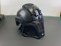 Matrix Medieval Iron Warrior Full Head Coverage Helmet / Mask BLACK