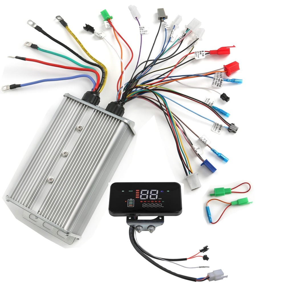 48V-72V 50A 1000-3000w Brushless Controller+ Display Ebike Scooter Go kart Quad