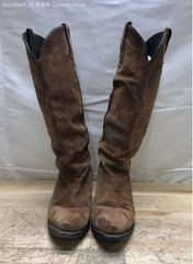 Dingo Vintage Brown Suede Slouch Western Cowboy Boots Women’s