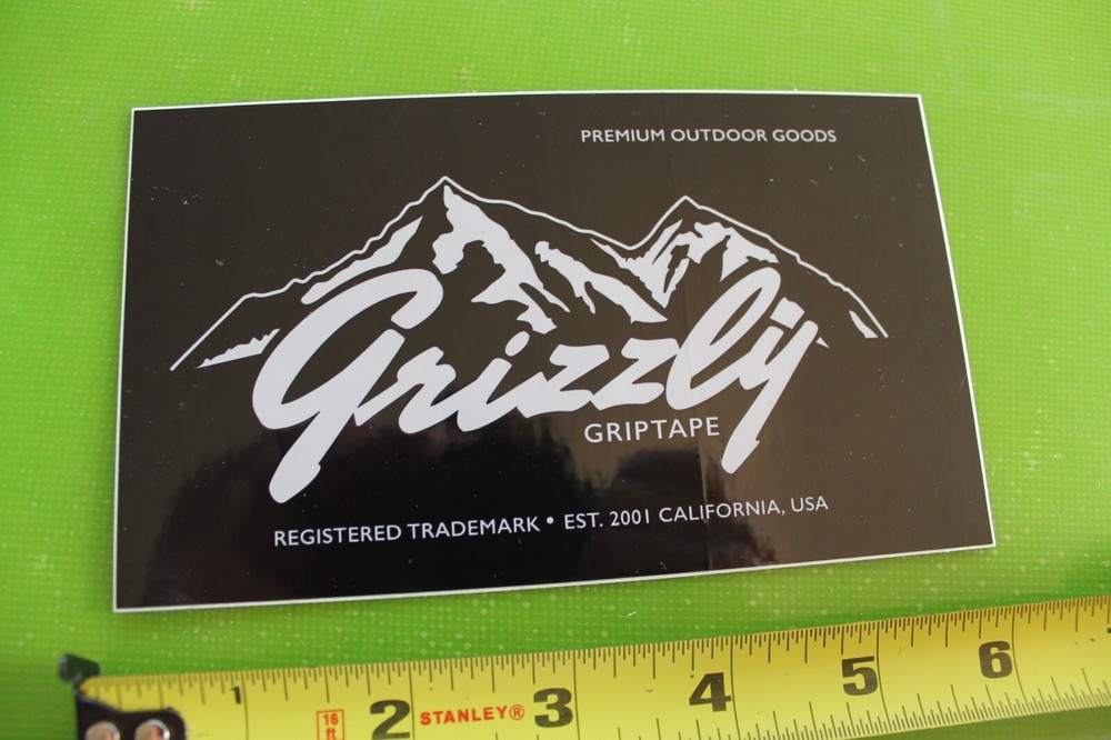 Grizzly Griptape Original Mountian Logo Rare Z36B Vintage Skateboarding STICKER
