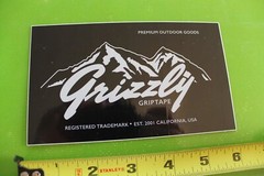 Grizzly Griptape Original Mountian Logo Rare Z36B Vintage Skateboarding STICKER