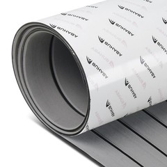 Abahub Self-Adhesive 48»L x 16.8»W x 0.24Th-5.6sqft, Gray With Black Lines