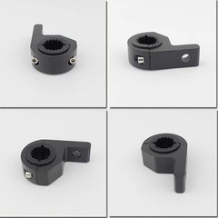 Motorcycle Bull Bar Mounting Bracket 2PCS Horizontal Light 2pcs Mini, Black