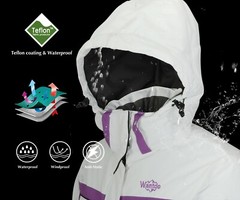 Wantdo Women Warm Winter Jacket Rain Jacket Waterproof Ski Jacket Snowboard Coat