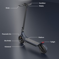20KM Adult Electric Scooter 350W 10.2Ah Long Range Commute E-Scooter 220lb