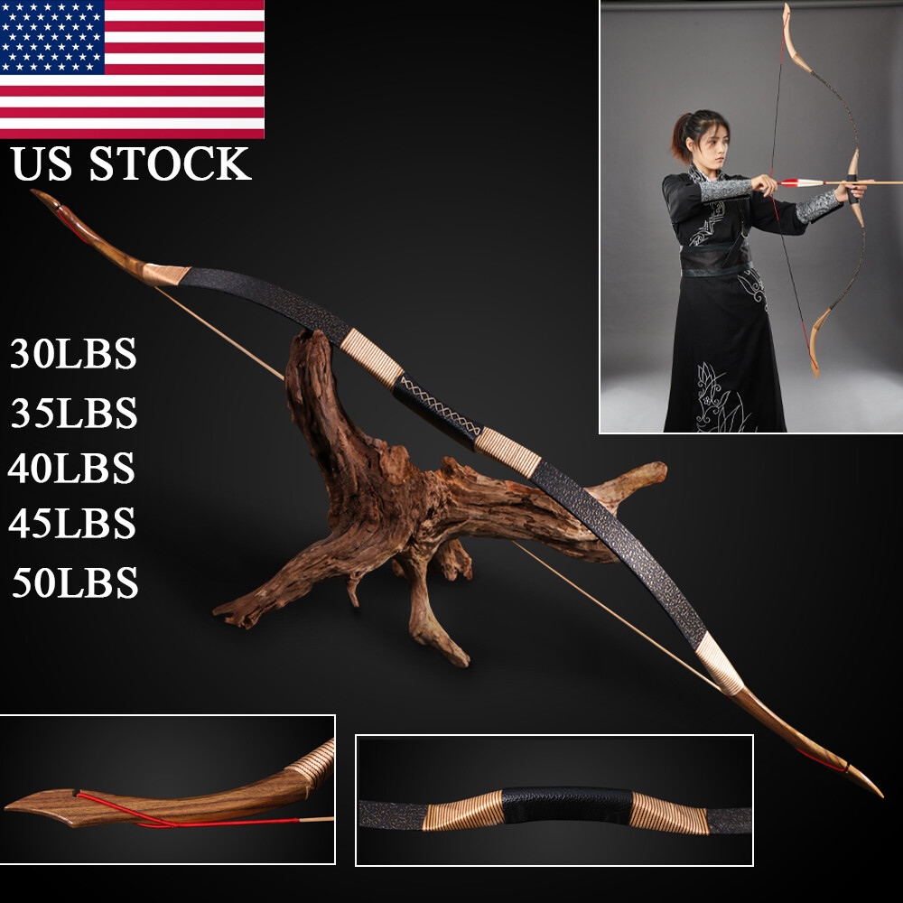 30-50lbs Archery Traditional Recurve Bow Mongolian Horse Bow Hunting Shooting
