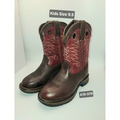 Kids Durango Western Cowboy Boots Size 9.5 Brown Red Western Boots A10-379