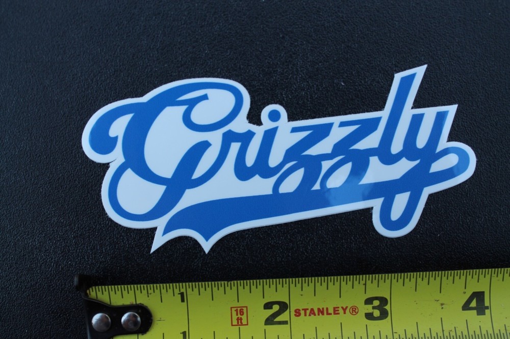 Grizzly Skateboards Griptape Baseball Blue OG Z58B Vintage Skateboarding STICKER