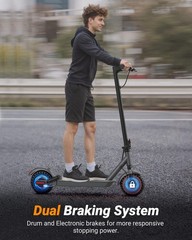 UPDATED ELECTRIC SCOOTER FOLDABLE SCOOTER W/APP &DOUBLE SHOCK ABSORPTION 10.5AH