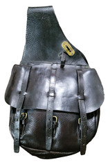 WWI UNITED STATES CALVALRY LEATHER SADDLE BAGS EXTRAORDINARY CONDITION BY LONG