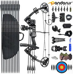 Adjustable Compound Bow Set 15-45Lbs for Beginners & Teens, 320 FPS Speed