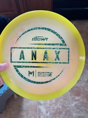NEW Discraft McBETH Anax Distance Driver Disc Yellow with Silver/Green Foil