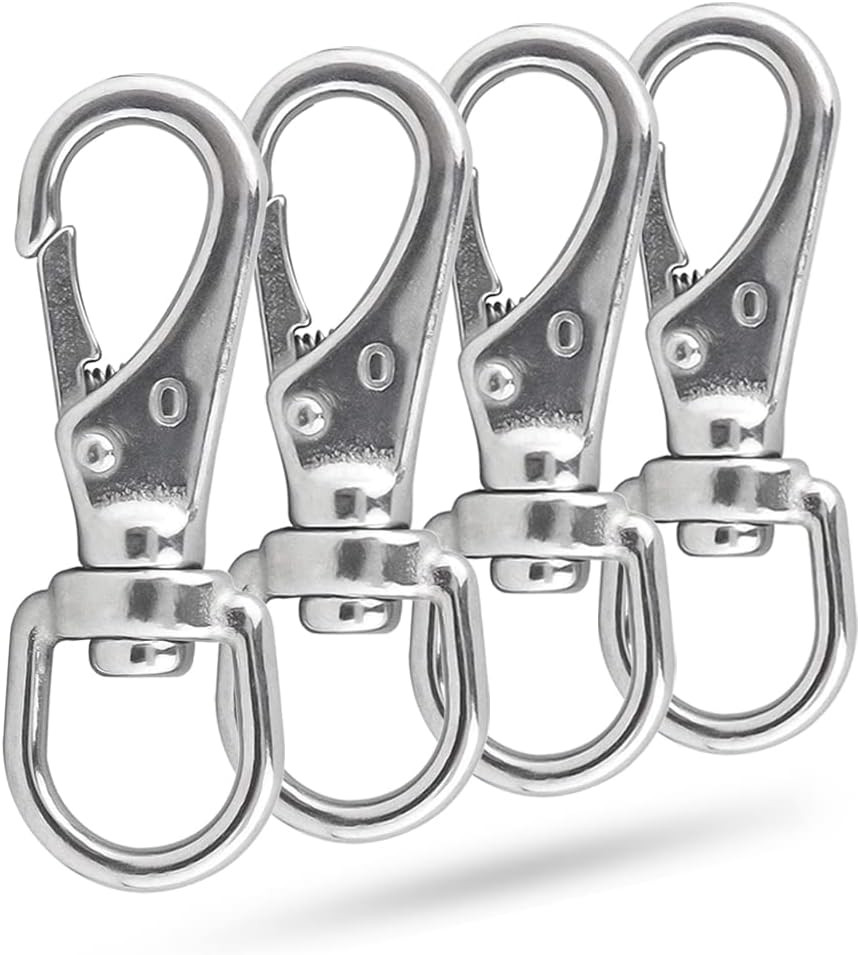 Swivel Eye Snap Hooks, 304 Stainless Steel Heavy Duty 2.7 Inch 3.5 Inch Spring H