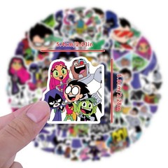 60PCS Teen Titans Stickers Waterproof PVC Vinyl Laptop Luggage Water Bottle Set