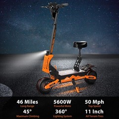 Electric Scooter for Adult 5600W Dual Motor 50MPH 60V 27AH Folding Fast Escooter
