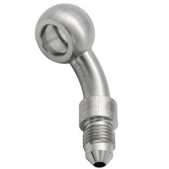 45 Degree Stainless Steel 3AN Male to0mm M0 Banjo Brake Hose 45 degree 1