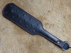 Long Leather Paddle With TINY SPIKES and REINFORCED HANDLE GOTHIC – NEW