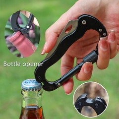 Multitool Carabiner with Pocket Knife Keychain Clip Screwdriver Bottle Opener US