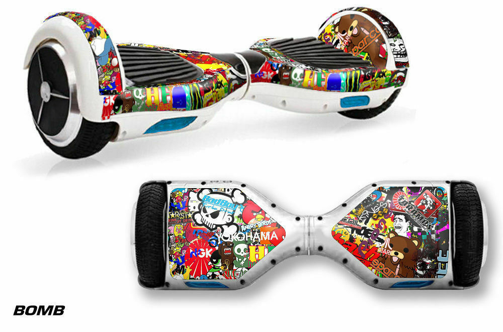 Skin Decal Wrap Stickers for Hoverboard Scooters Fits Glyro,Razor,Leray,X1 BOMB