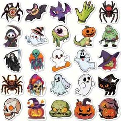 50 Pack of Cool Halloween Stickers for Laptop/Water Bottle/Phone Case/Tablet