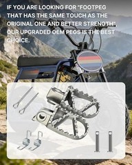 Aluminum Dirt Bike Foot Pegs for EBOX 1.0/2.0/3.0, EBOX V2/3, and Dragster