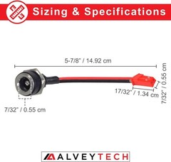 GOTRAX Electric Scooter Coaxial Charger Port 5.5 mm OD, 2.5 mm ID Replacement
