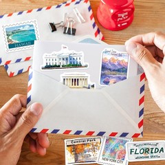 200PCS US State Travel Stickers for Scrapbook Journal, USA City Travel Sticke…