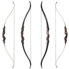 60″ Takedown Hunting Recurve Bow 30-60lbs Wooden Limbs Traditional Bow Shoot RH