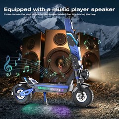 NFC APP 6000W High Power Electric Scooter 52 Miles Range, 45MPH 60V Music Player
