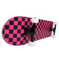 Krown Rookie Skateboard Complete Black/Pink Checker 7.75″