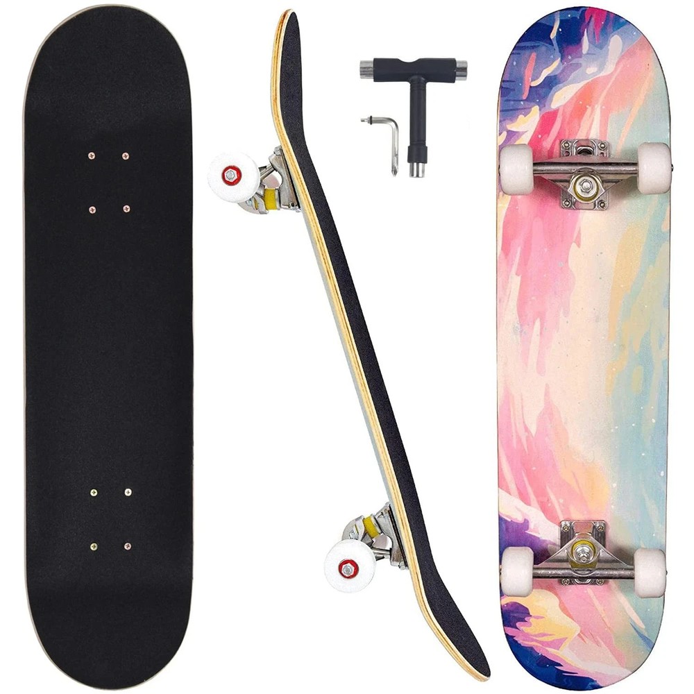 Skateboards for Beginners Adults Youths Teens Kids Girls Boys 31 Inch Pro Com…
