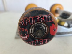 Thunder Strike Skateboard Trucks 145 Hi w/ Four Spitfire Wheels USA See Video