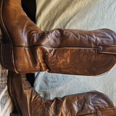 Dan Post Brown Leather Vintage Western Cowboy Boots Mens Size 9 RARE!