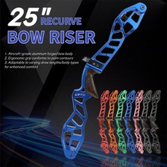 Aluminum Alloy Bow Riser CNC ILF Takedown Recurve Bow Handle 23″/25″ RH Hunting
